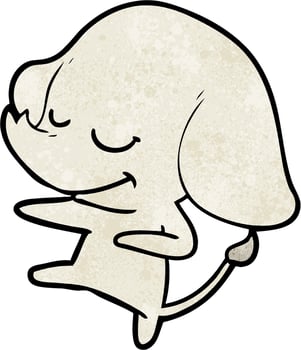 Vector elephant character in cartoon style