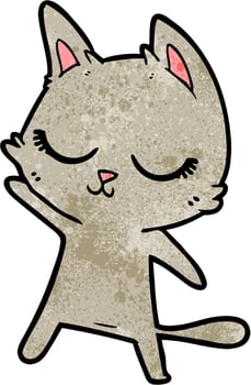 Vector cat character in cartoon style