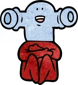 Vector alien character in cartoon style