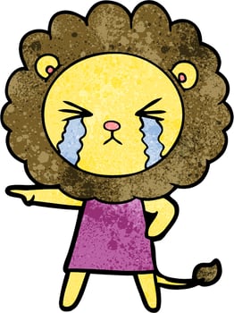 Vector lion character in cartoon style