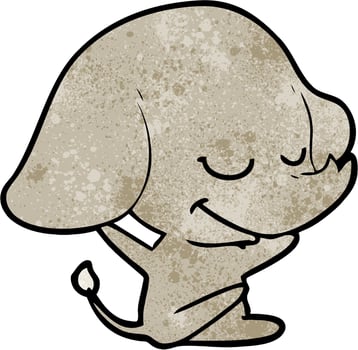 Vector elephant character in cartoon style