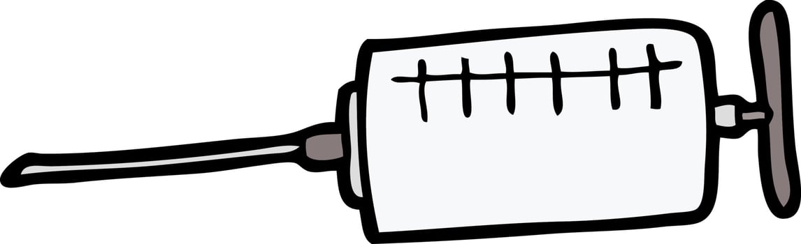Vector cartoon syringe