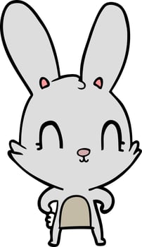 cute cartoon rabbit vector