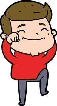 happy cartoon man vector