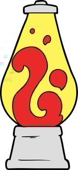 cartoon retro lava lamp vector