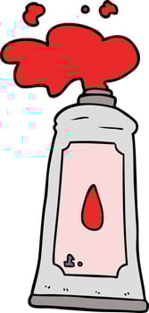 cartoon tube of paint vector