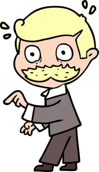 Vector man character in cartoon style