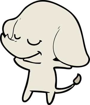 Vector elephant character in cartoon style