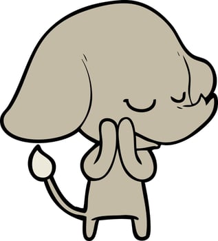 Cartoon cute elephant vector