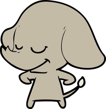 Cartoon cute elephant vector