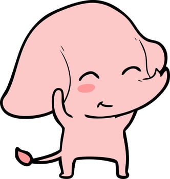 Cartoon cute elephant vector