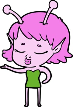 Cartoon happy girl vector