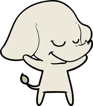 Vector elephant character in cartoon style