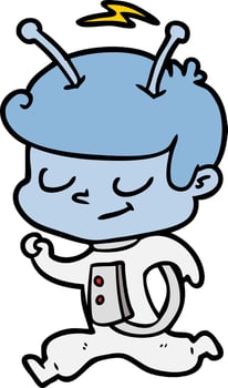 Vector alien character in cartoon style