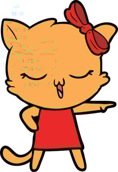 Vector cat character in cartoon style