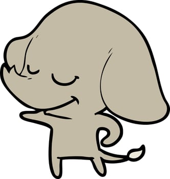 Vector elephant character in cartoon style
