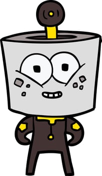 Vector robot character in cartoon style