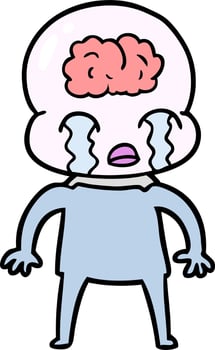 Vector alien character in cartoon style