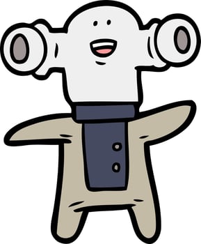 Cartoon alien character vector