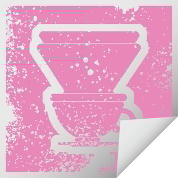 vector icon illustration of a filter coffee cup