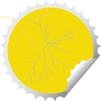 cracked screen graphic vector illustration round sticker stamp