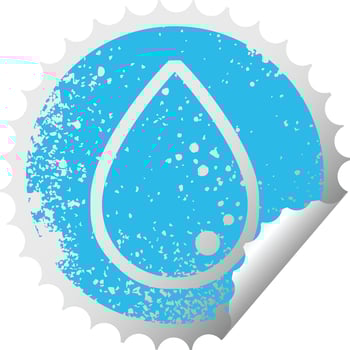 blood drop graphic distressed sticker illustration icon vector