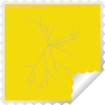 cracked screen graphic square sticker stamp vector