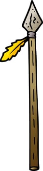 vector gradient illustration cartoon long spear