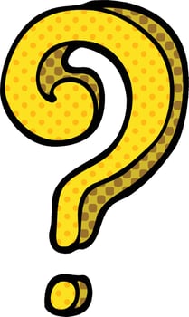 comic book style cartoon question mark vector