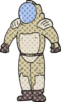 comic book style cartoon space man vector