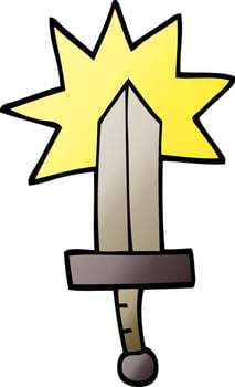 vector gradient illustration cartoon sword