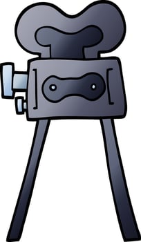 vector gradient illustration cartoon film camera