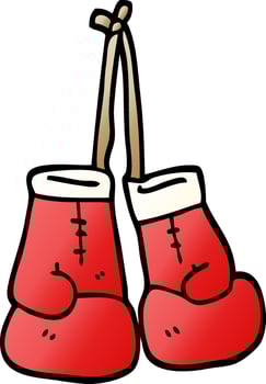 vector gradient illustration cartoon boxing gloves