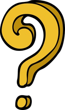 hand drawn doodle style cartoon question mark vector