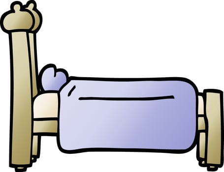 vector gradient illustration cartoon bed