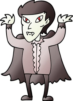 vector gradient illustration cartoon vampire