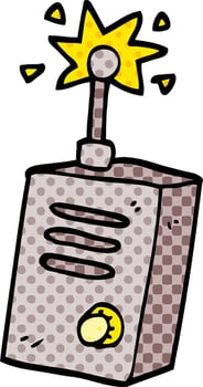 comic book style cartoon walkie talkie vector