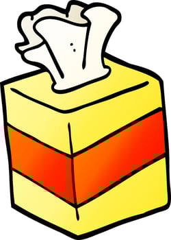 vector gradient illustration cartoon tissue box