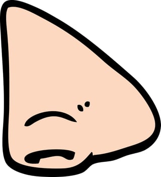 hand drawn doodle style cartoon nose vector