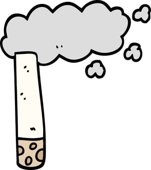 hand drawn doodle style cartoon cigarette vector