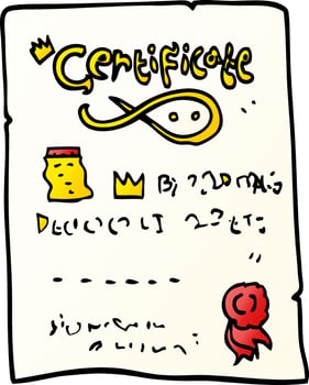 vector gradient illustration cartoon ornate certificate