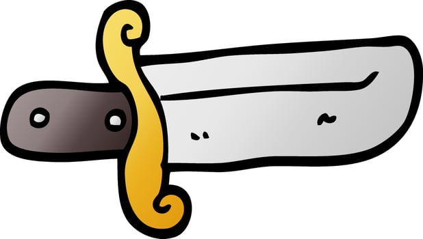 vector gradient illustration cartoon small dagger