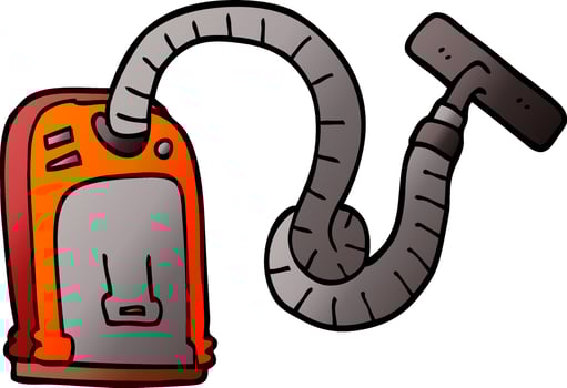 vector gradient illustration cartoon vacuum cleaner