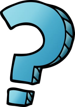 vector gradient illustration cartoon question mark