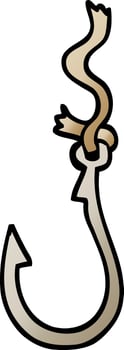 vector gradient illustration cartoon fish hook