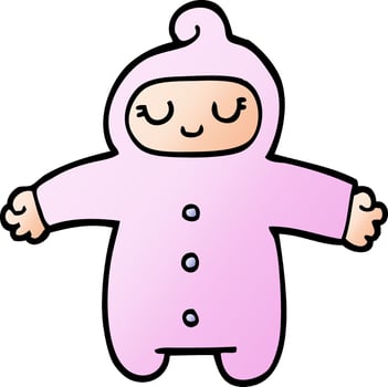 vector gradient illustration cartoon baby
