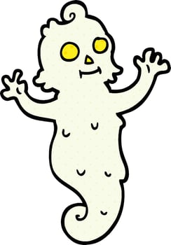 comic book style cartoon spooky ghost vector
