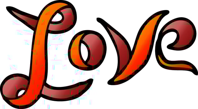 vector gradient illustration cartoon love banner