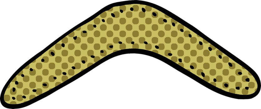 comic book style cartoon boomerang vector