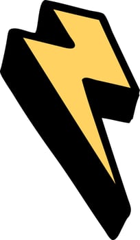 traditional tattoo of lightning  bolt vector